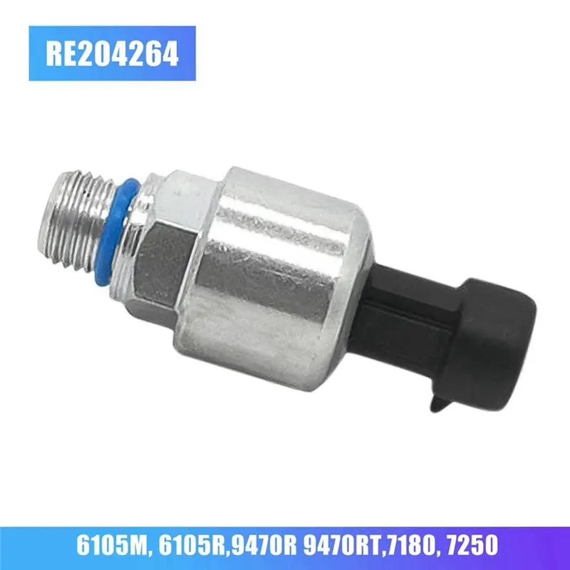 1 PCS Trans Oil Pressure Sensor RE204264 Silver For Tractors Combine Harvester 6105M, 6105R,9470R 9470RT,7180, 7250-X