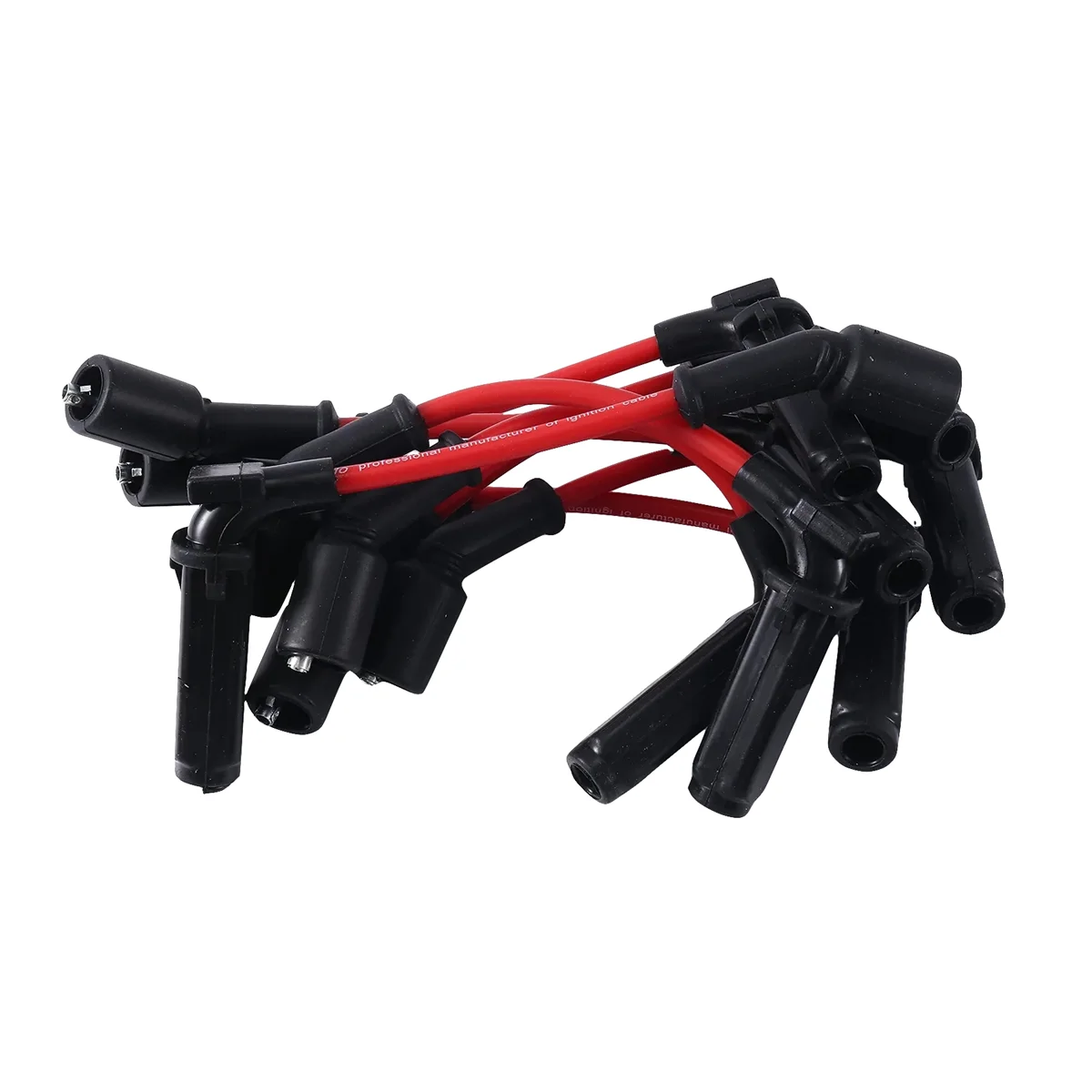 Car High Voltage Ignition Wire 1 Set of 8 10.5mm Silicone Wire Body 9748RR 671-8161 for Hummer