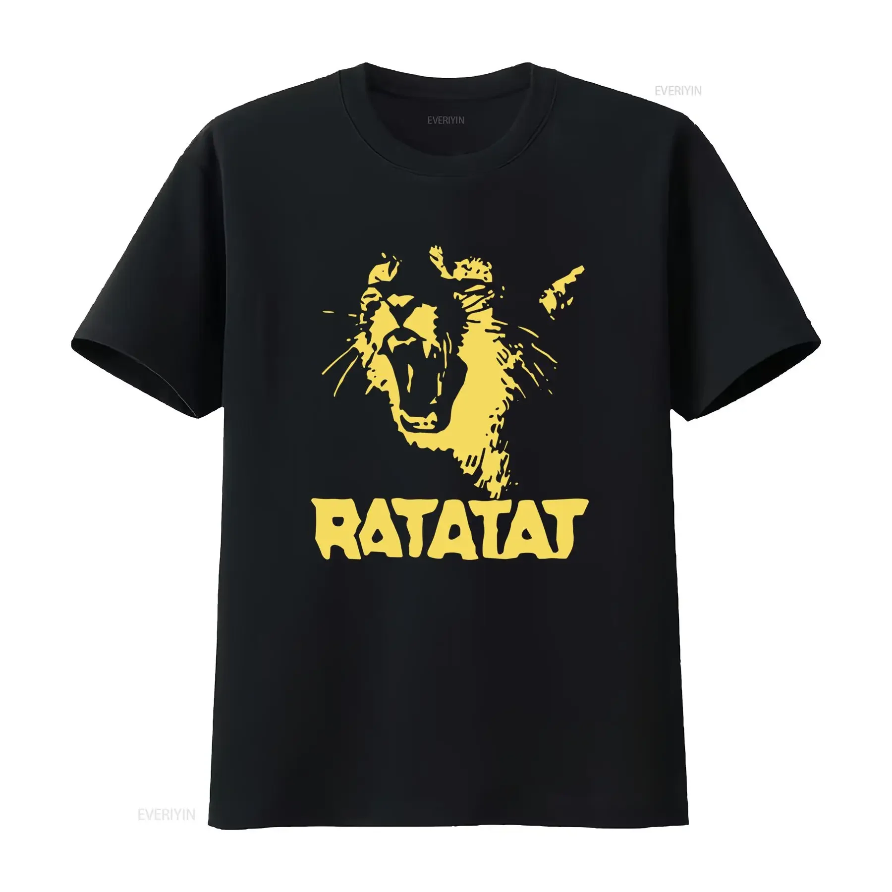 Ratatat Lion Print Men's Black T Shirt Available in Sizes S 5XL Stylish and Bold Design for Fashion Forward Individuals graphic