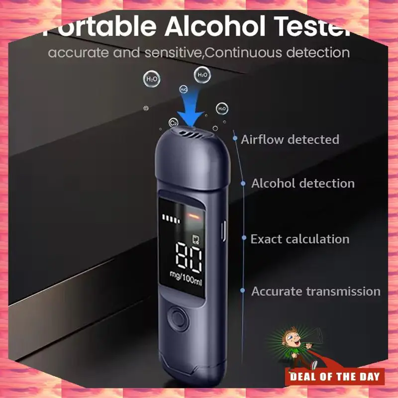 تسليم 24 ساعة جهاز اختبار شرب الكحوليات الصغيرة الرقمية LCD جهاز اختبار شرب الكحول آلة محلل التنفس جيب الكحول