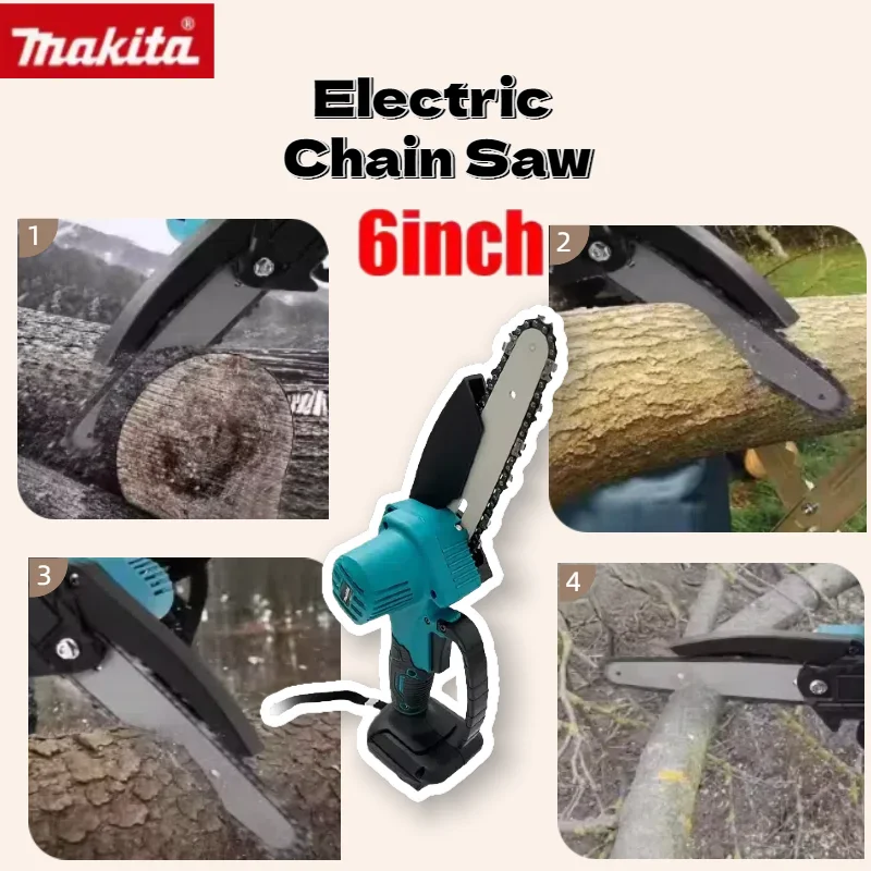 마키타 6인치 전기톱 휴대용 목재 절단용 무선 전기톱 목공용 전동 공구