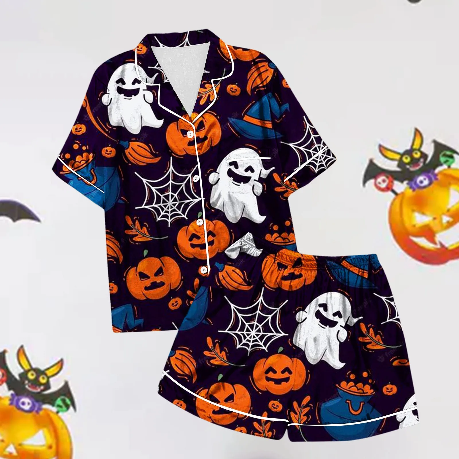 Ladies Casual Halloween Printed Pajamas And Shorts pijama Set Teacher Pajamas пижама женская conjuntos de mujer