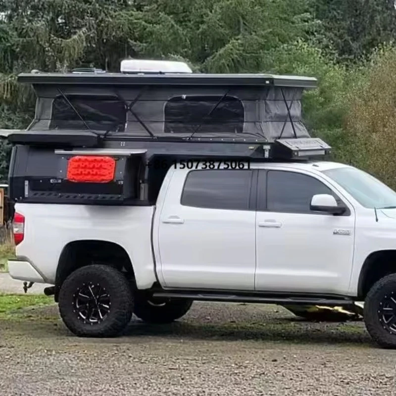 Pioneer Double-Layer Hard Shell Aluminum Pop-Up Roof Tent | Quick Automatic Opening Waterproof Four-Season Telescopic Ladder One