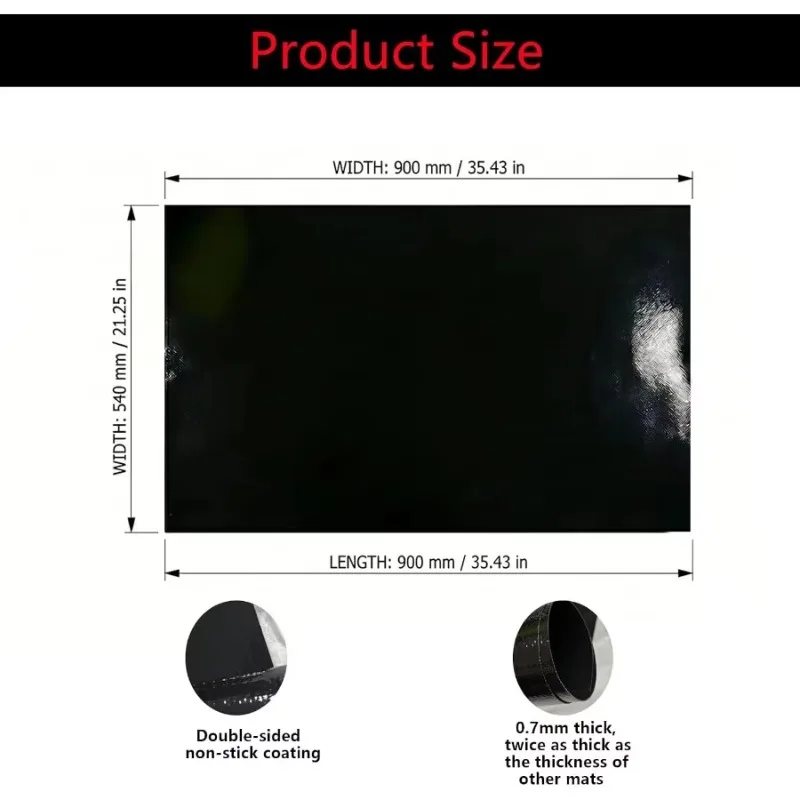 Stove Top Cover Black Silicone Induction Cooktop Mat Non Slip Electric Stove Cover Pad Cooktop Protector Cooking Kitchen Tool