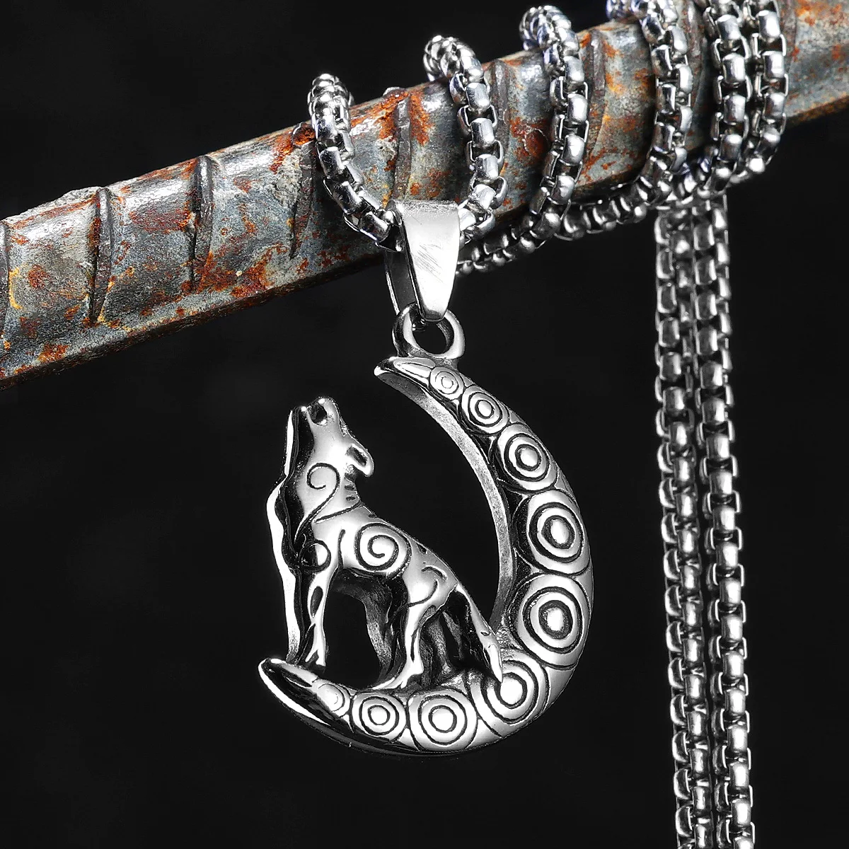 Amulettes Patron Saint Wolf pour hommes et femmes, colliers avec pendentif en acier inoxydable, chaîne Punk, bijoux à la mode, nouveaux accessoires, cadeaux, vente en gros