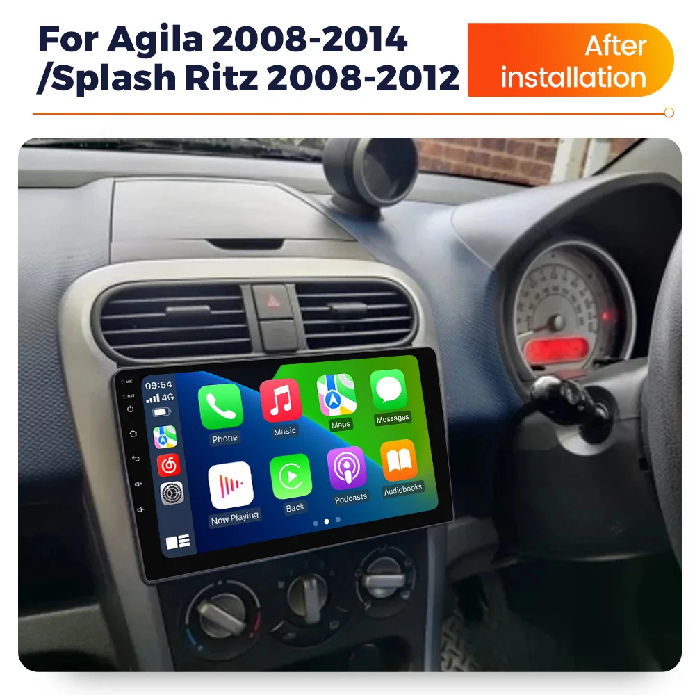 نظام تشغيل أندرويد 14 ستيريو للسيارة لاسلكي CarPlay والسيارات لأوبل أجيلا 2008-2014 سوزوكي سبلاش ريتز 2008-2012 (CAM + DVR) FM WiFi BT IPS #2