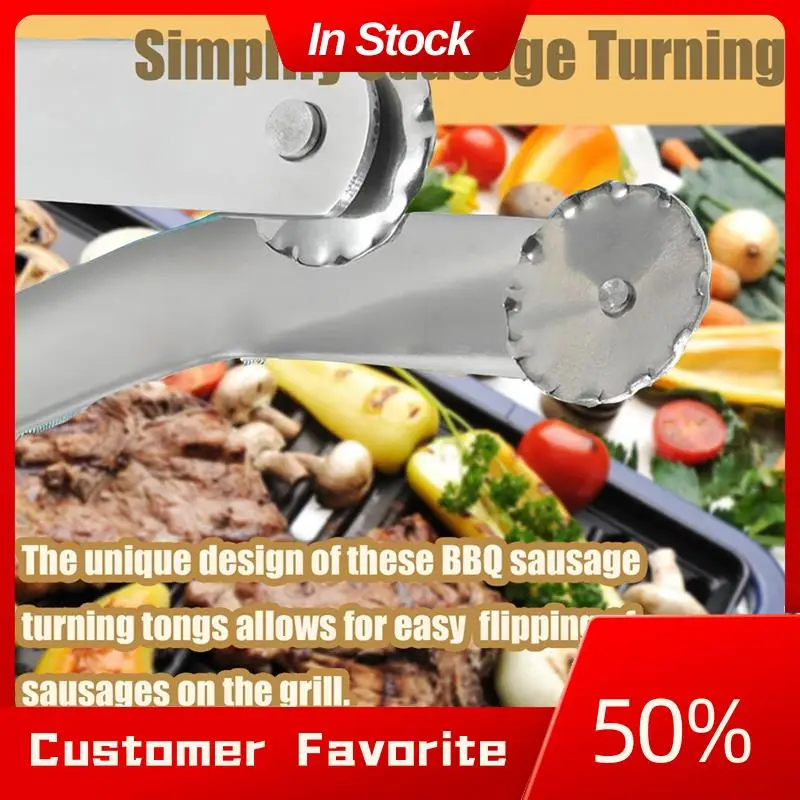 

Top Sale BBQ Sausage Turning Tongs, BBQ Sausage Grill Tongs, BBQ Sausage Stuffer Tongs, Long Handle Kitchen Tongs For Turning