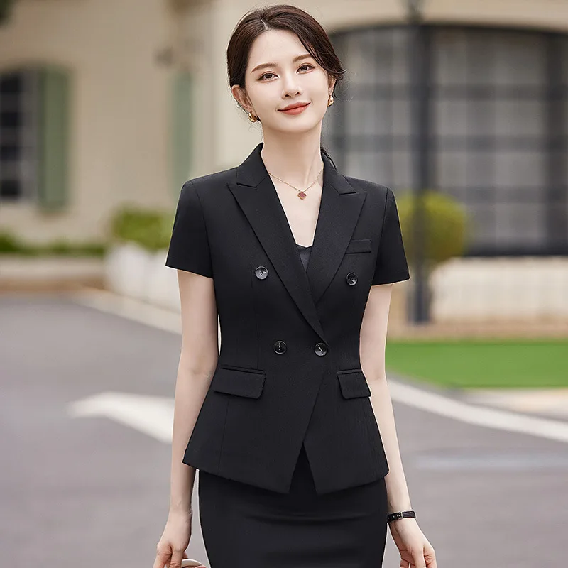 

High-End Business Wear Suit Female Gold Store Beauty Salon Front Desk Reception Temperament Jewelry Shop Workwear Female Summer