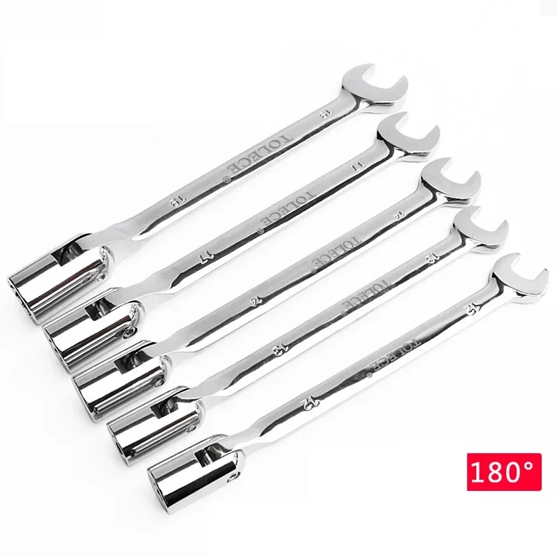 1pc Activities 12 Point PT Metric Socket Wrench Set Spanner 8-22mm Flexible Open End Wrenches Auto Repair Tools Torque Wrench