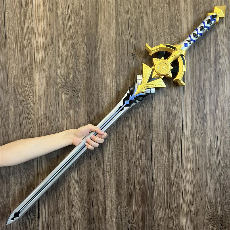 لعبة WW Genshin Impact Weapons Sword Albedo Cinnabar Spindle Sword Morax Beelzebul Musou Sword Safety PU المطاط هدايا الهالوين