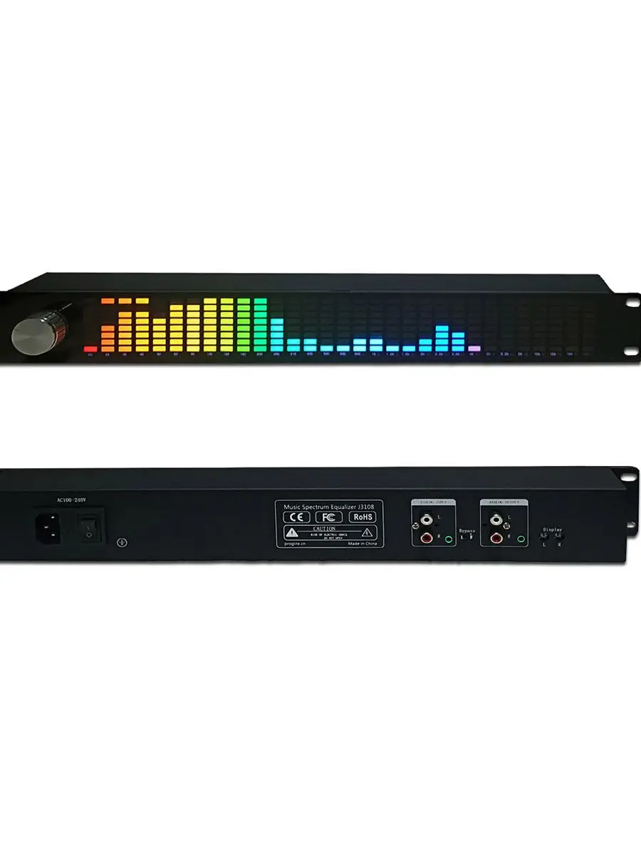 AC 110-220V 1U/1.5U Spectrum Muzyczny Cyfrowy Equalizer EQ Tuning Balancer Wyświetlacz Audio LED Wskaźnik poziomu Melody Rhythm Light — zdjęcie 2