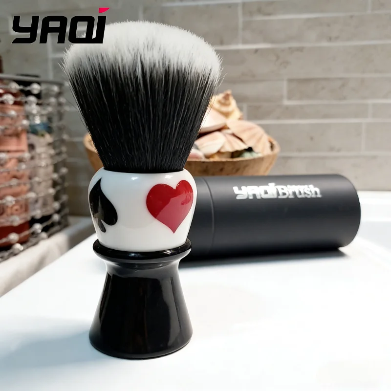 2026 Flash Sale！YAQI Casino clubs 26mm Synthetic Hair Resin Handle Husky Knot Men Wet Shaving Brush