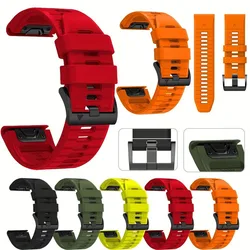 26mm 22mm Silicone Strap For Garmin Fenix 7X 7 Pro Solar/6X 6 Sapphire 5 5X Plus 3 3HR/Epix HR Venu SQ 2 3 QuickFit Watch Band