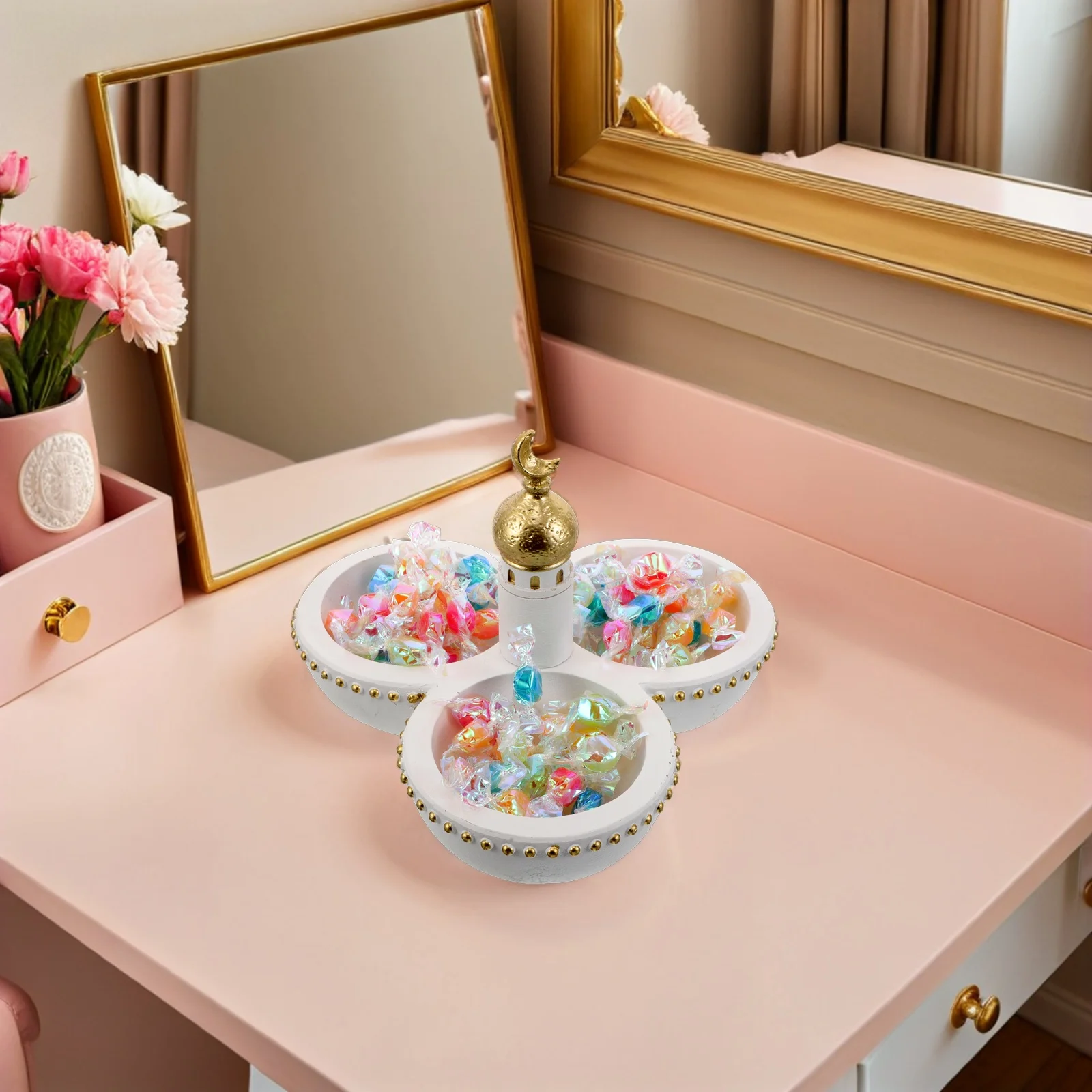 

Ближневосточная смоляная тарелка для конфет Ид Мубарак Рамадан Поднос для сервировки еды Кондитерские изделия Десерт Держатель для дисплея Домашний декор