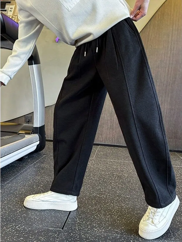 

2026 New Men's Casual Pants Wide Leg Straight Cut Spor Leisure Trousers Luxury Harlan Long Sweatpants Casual Loose Fit