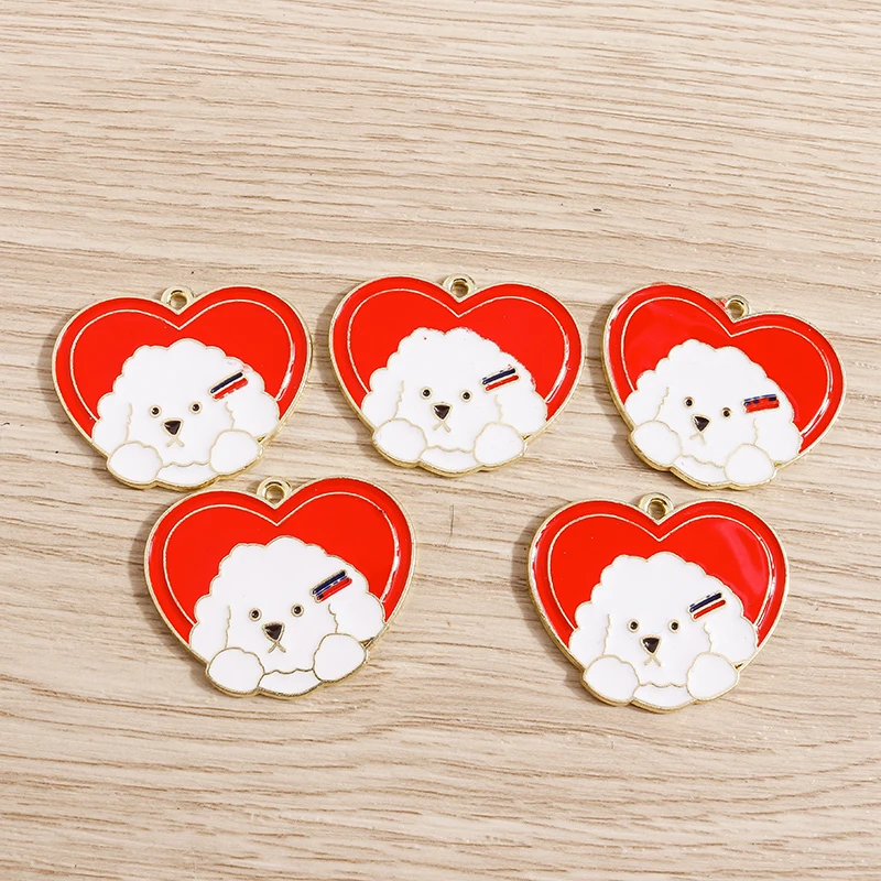 10 stücke Neue Bunte Emaille Liebe Herz Charms Anhänger für Schmuck Machen Frauen Mode Ohrringe Halsketten DIY Handwerk Liefert – Detail 21