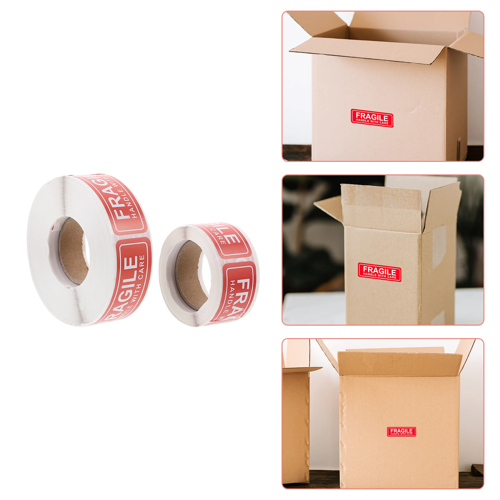 

2 Rolls Fragile Stickers Label Bulk Large for Shipping Packaging Moving Warning Labels Boxes