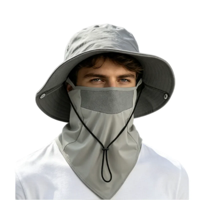Summer Sun Hats UV Protection Outdoor Hunting Fishing Cap for Men Women Hiking Camping Visor Bucket Hat Neck Flap Fisherman Hat view 2