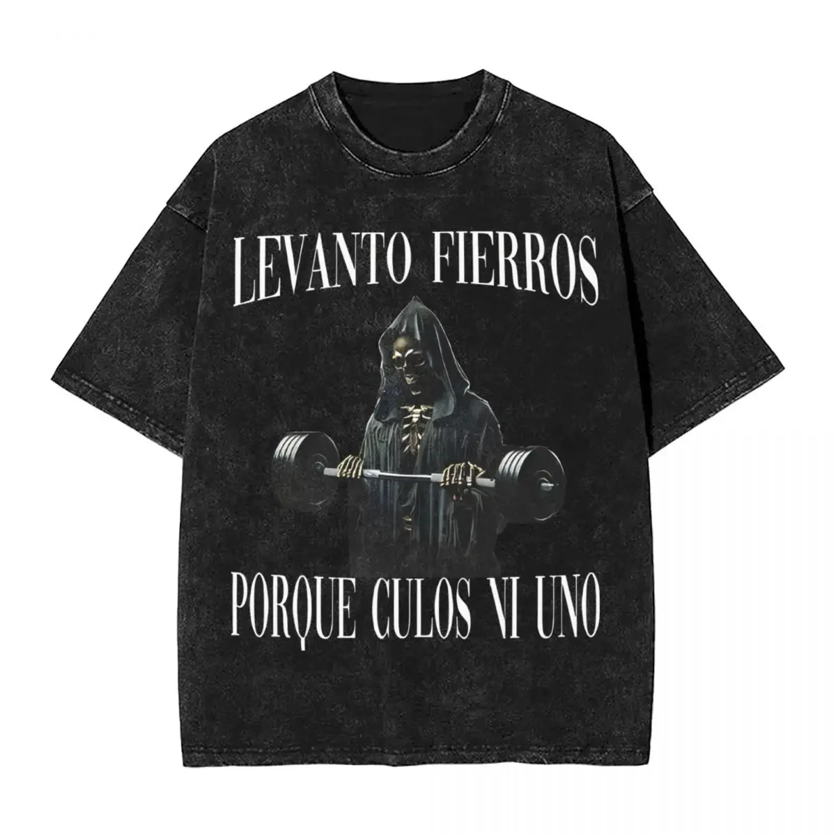 LEVANTO FIERROS PORQUE CULOS NI T-Shirt Hipster T-Shirts Short Sleeves Vintage Tops Summer Cotton Crewneck Oversized Tees