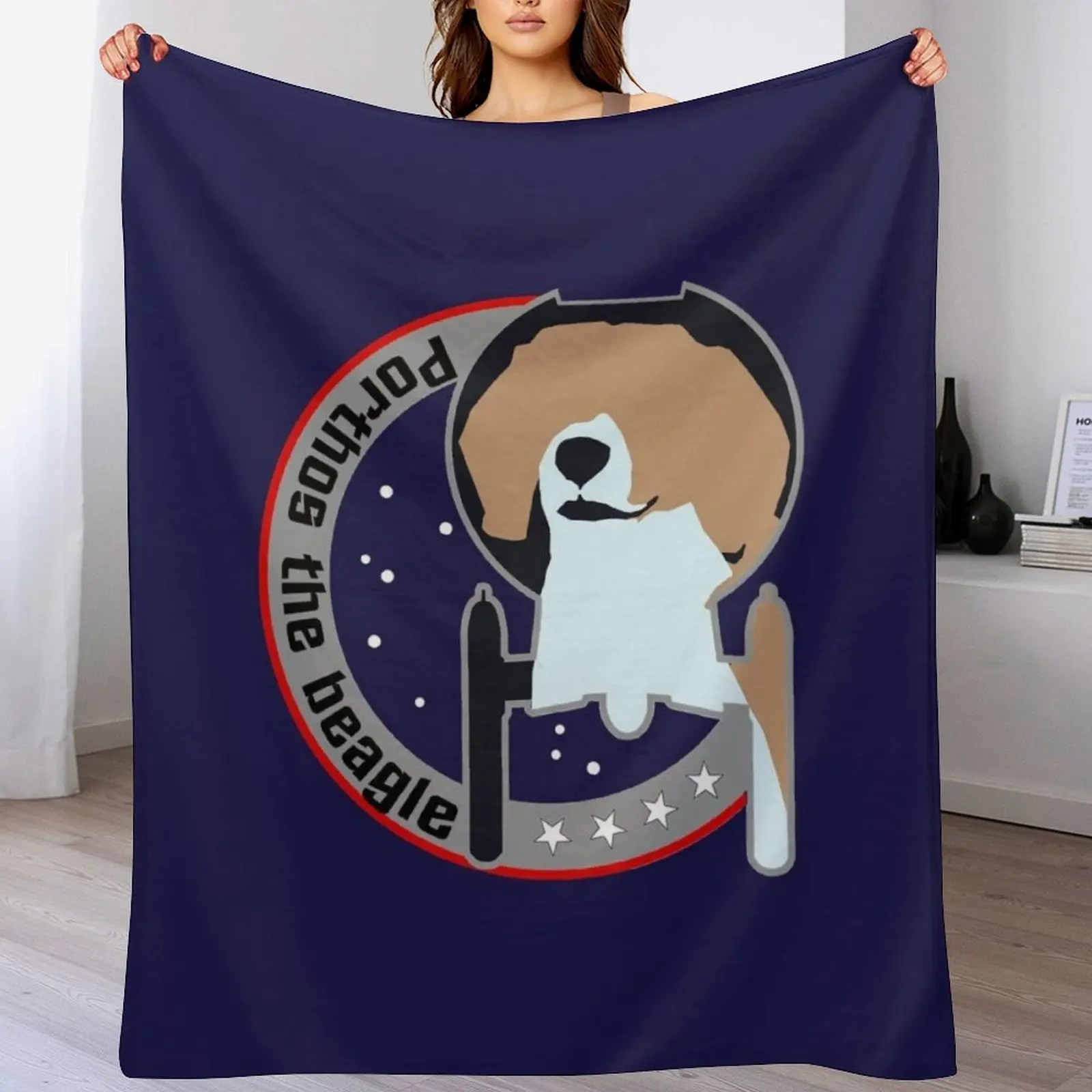 

Porthos - Star Trek, Enterprise Throw Blanket Soft Shaggy Camping Flannel Fabric Blankets