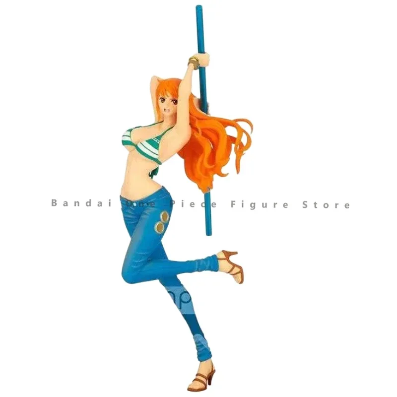 Bandai BANPRESTO figura de acción de One Piece, figura de combate Nami, juguetes de animación, regalos, coleccionista de Anime, Hobby, Original, en Stock