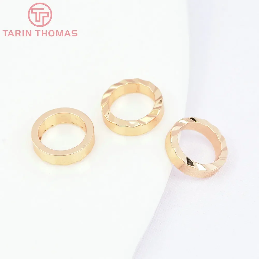 (6987) 20PCS 8MM 24K Gold Color Brass Round Closed Rings Connector Charms High Quality DIY Jewelry Accessories  Wholesale