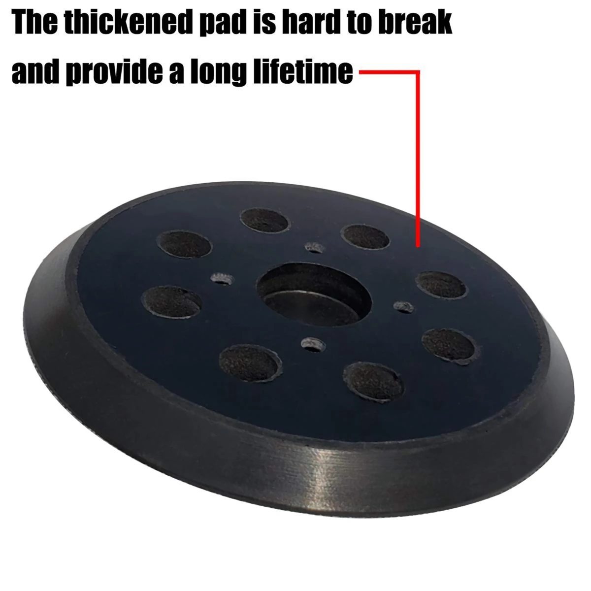 #65D 5 Inch Hook and Loop Sander Backing Pad 125mm Replacement Sanding Pad,Grinder Backing Pad,(rubber)