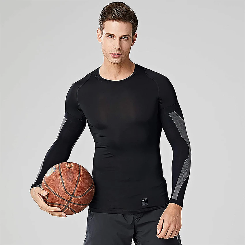 Manga de compresión de brazo transpirable, protección solar UV, coderas deportivas para baloncesto, correr, gimnasio, Fitness, 1 par