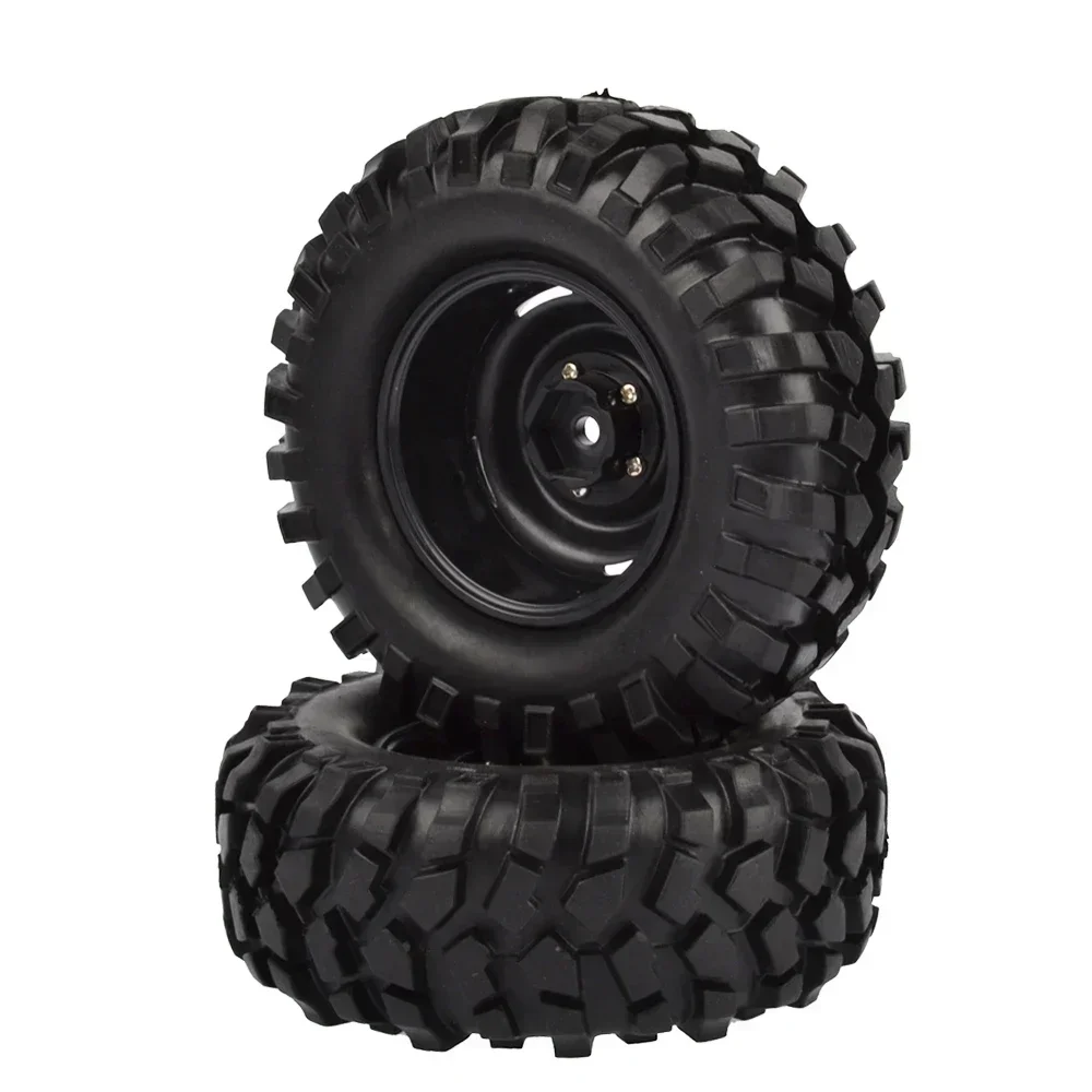 4 Stück 96 mm 1,9 Zoll Gummireifen/Reifen und Felgen für Axial SCX10 D90 Tamiya CC01 1:10 RC Rock Crawler Car