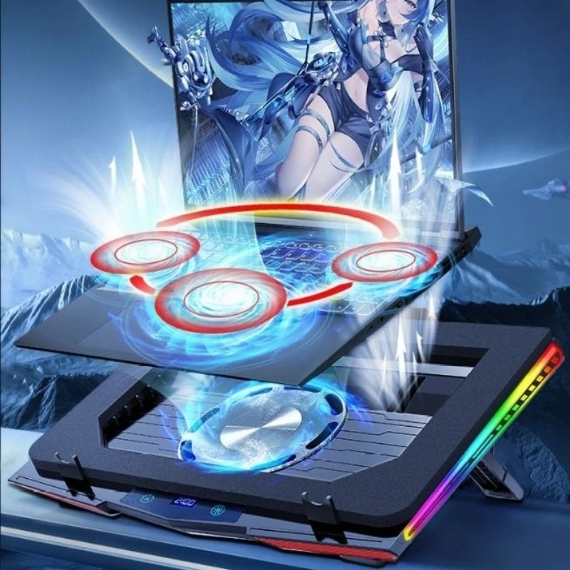 Rapid Cooling Laptop Turbo Air Cooled Laptop Game Holder Radiator Base Dustproof Laptop Stand Fan Cooler Notebook Cooling Pad