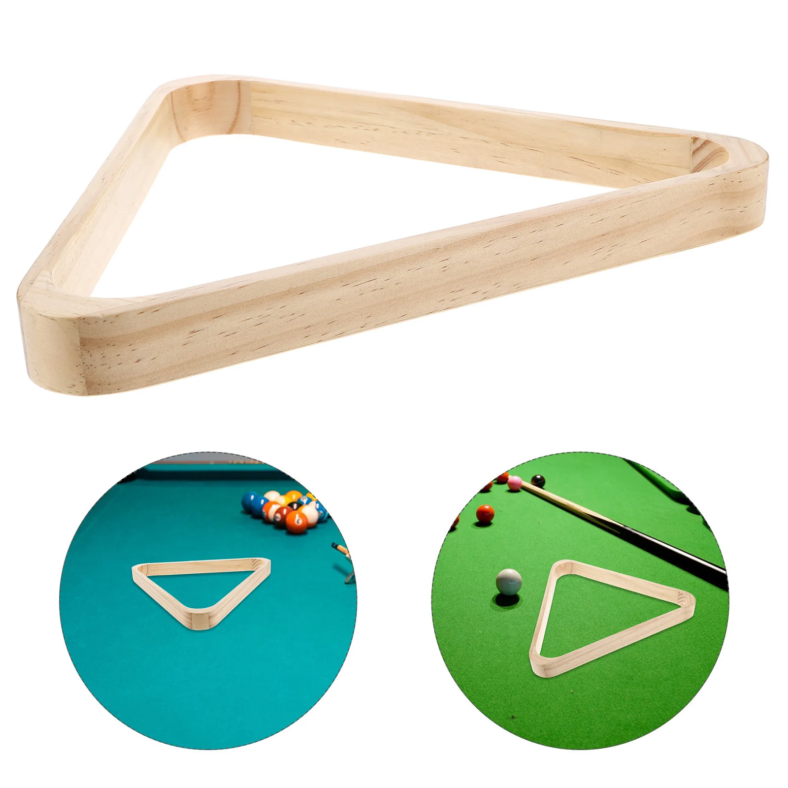 

Деревянная стойка для бильярдных шаров, треугольник с 9 шарами, прочный гладкий деревянный аксессуар для бильярдного стола, элегантная винтажная стойка для бильярдных шаров