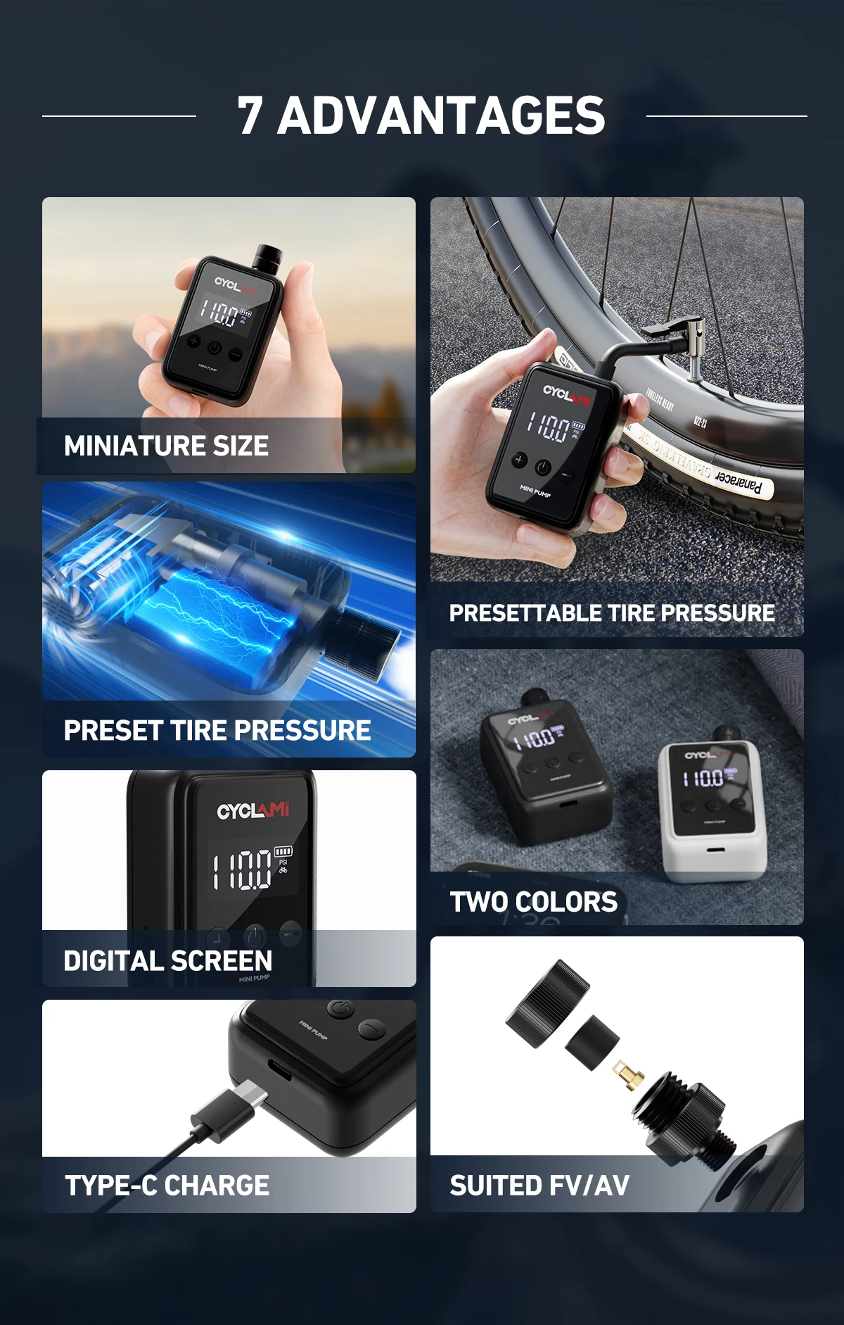 Piccolo ma potente: compressore portatile da 6000mAh per auto, bici, moto e palloni Piccolo ma potente: compressore portatile da 6000mAh per auto, bici, moto e palloni