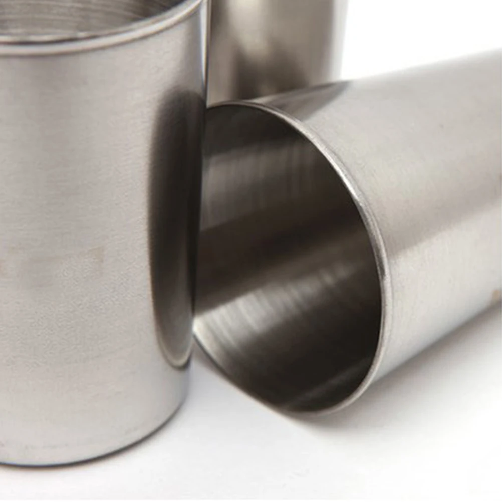 1 set Stainless Steel Wine Cups Set Smooth Stackable Lightweight Durable For Camping Picnic Bar Outdoor Use Multi-Function Drink