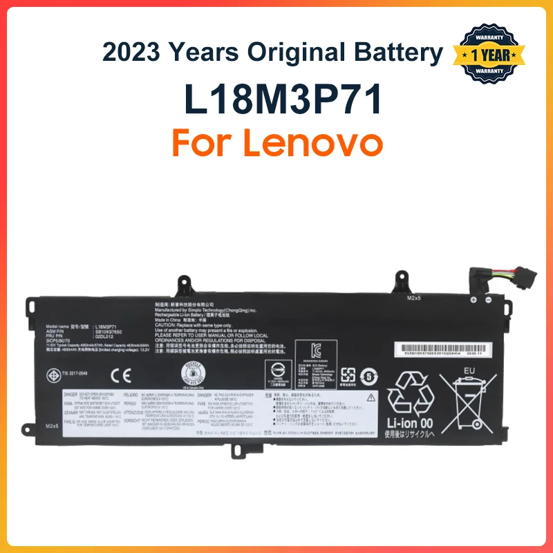 

L18M3P71 Аккумулятор для ноутбука Lenovo ThinkPad T590 P53S ThinkPad T15 P15s Gen 1 2 L18L3P71 L18S3P71 L20D3P71 TP00104C