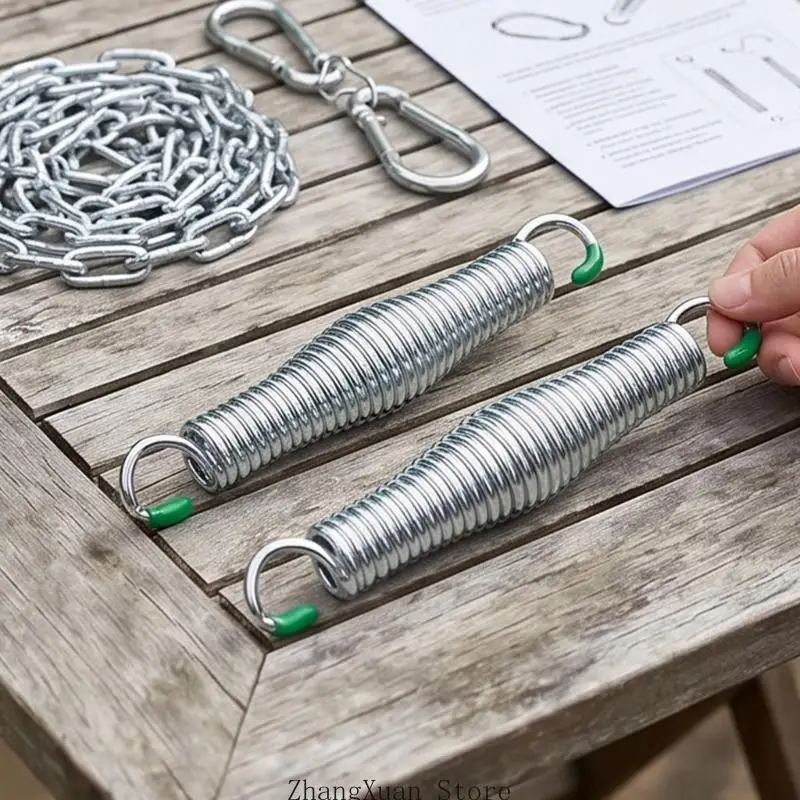 Universeller, robuster, verzinkter Federaufhängungshaken für Hängemattenstuhl-Schaukel, 21,6 Eisen, Terrasse, Outdoor, 3 x – Detail 2
