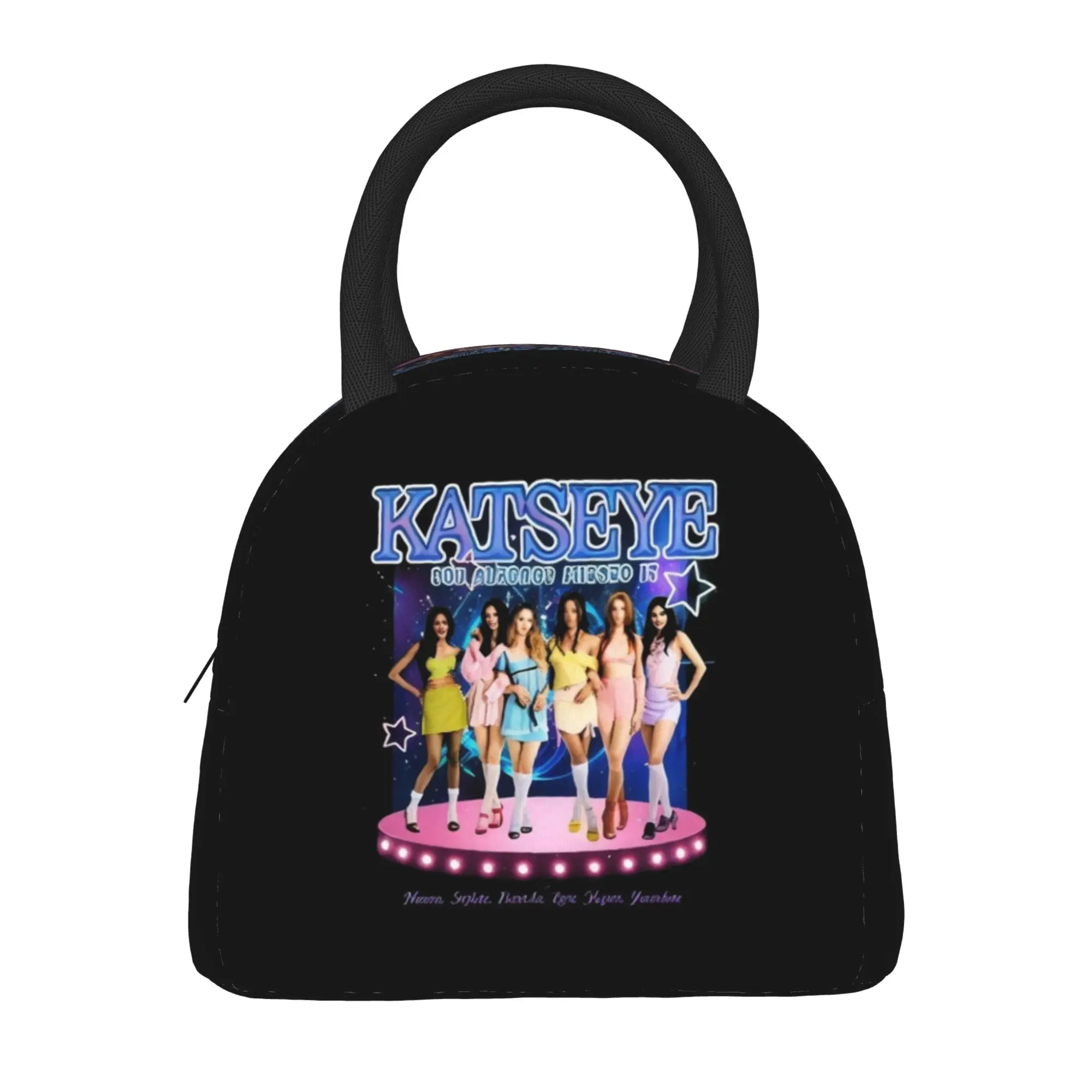 KATSEYE Group  Lunch Bag  Aesthetic Lunch Box For Girls  Picnic Cooler Bag Oxford Thermal Lunch Bags