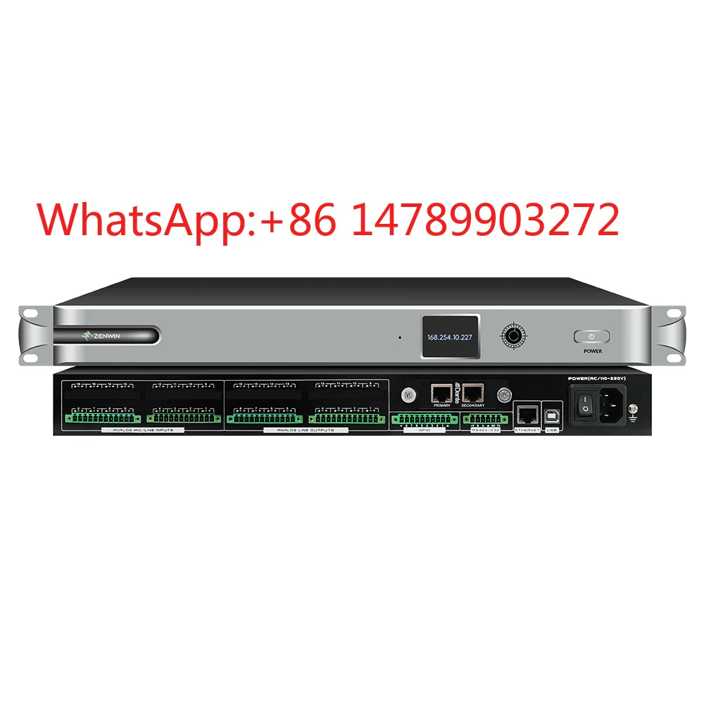 ZENWIN TD-0808D Dante Audio Processor, Built-in USB Card Audio Matrix for Conference & Show