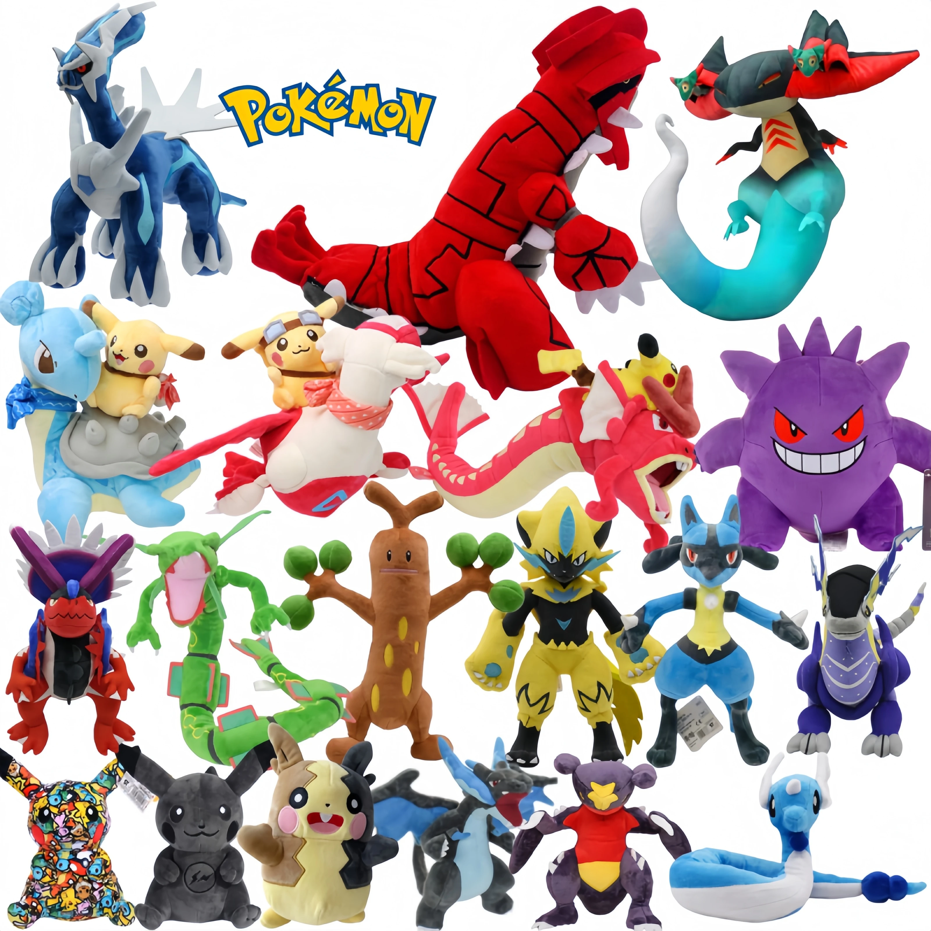 Dialga Groudon Dragapult Plüschserie Yveltal Lucario Lapras Dragonair Zeraora Greninja Rayquaza Garchomp Sudowoodo Stofftiere