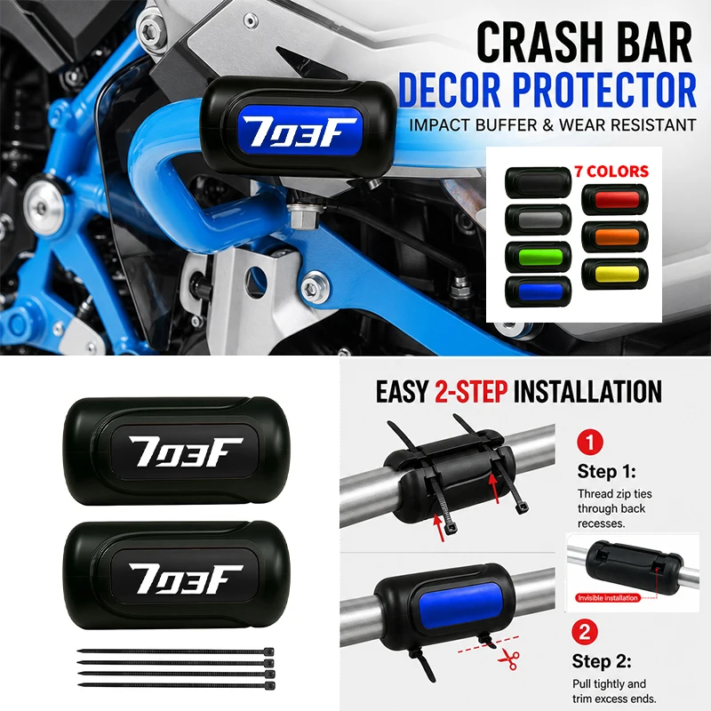 For ZONTES 703F 703FADV 703RR 368G 368E/M/K/D 350E G1 125/U 150 310T/X Crash Bar Bumper Protector Block Motorcycle Engine Guard