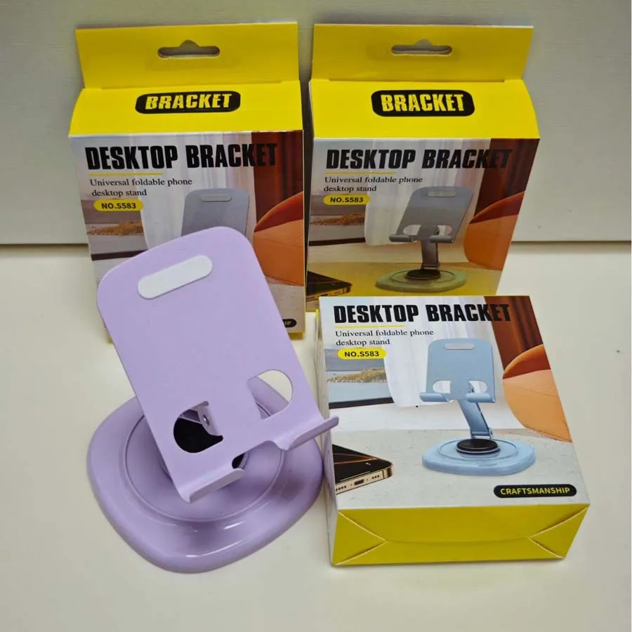 

Universal Rotatable Phone Desk Stand Foldable Adjustable Height Anti Slip Base Smartphone Tablet Holder For Watching Video