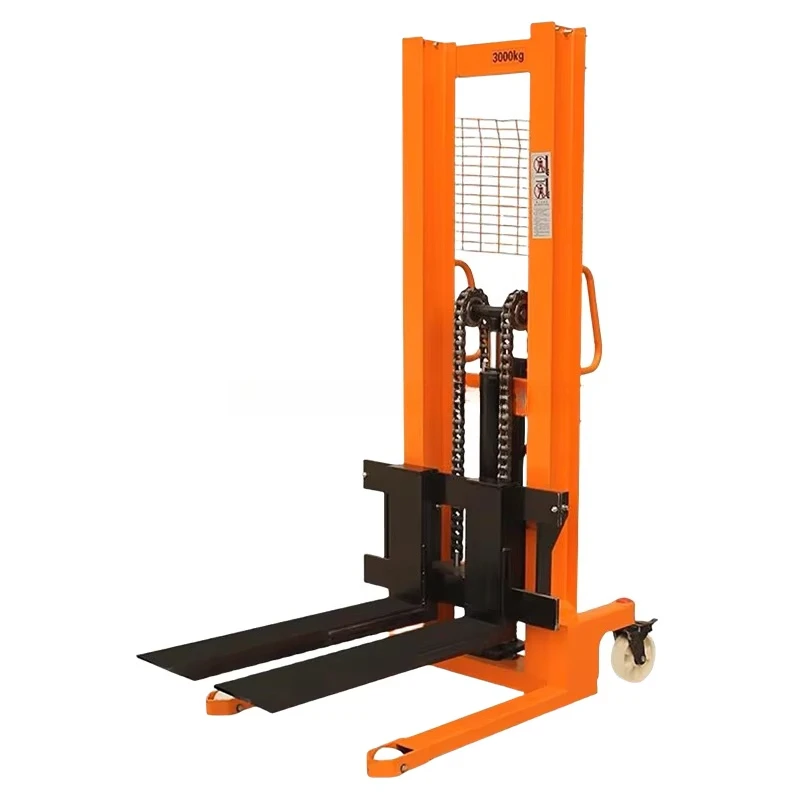 Hand Forklift Trolley Truck Price Manual Hand Stackers Hydraulic Forklift Stacker With Adjustable Forks