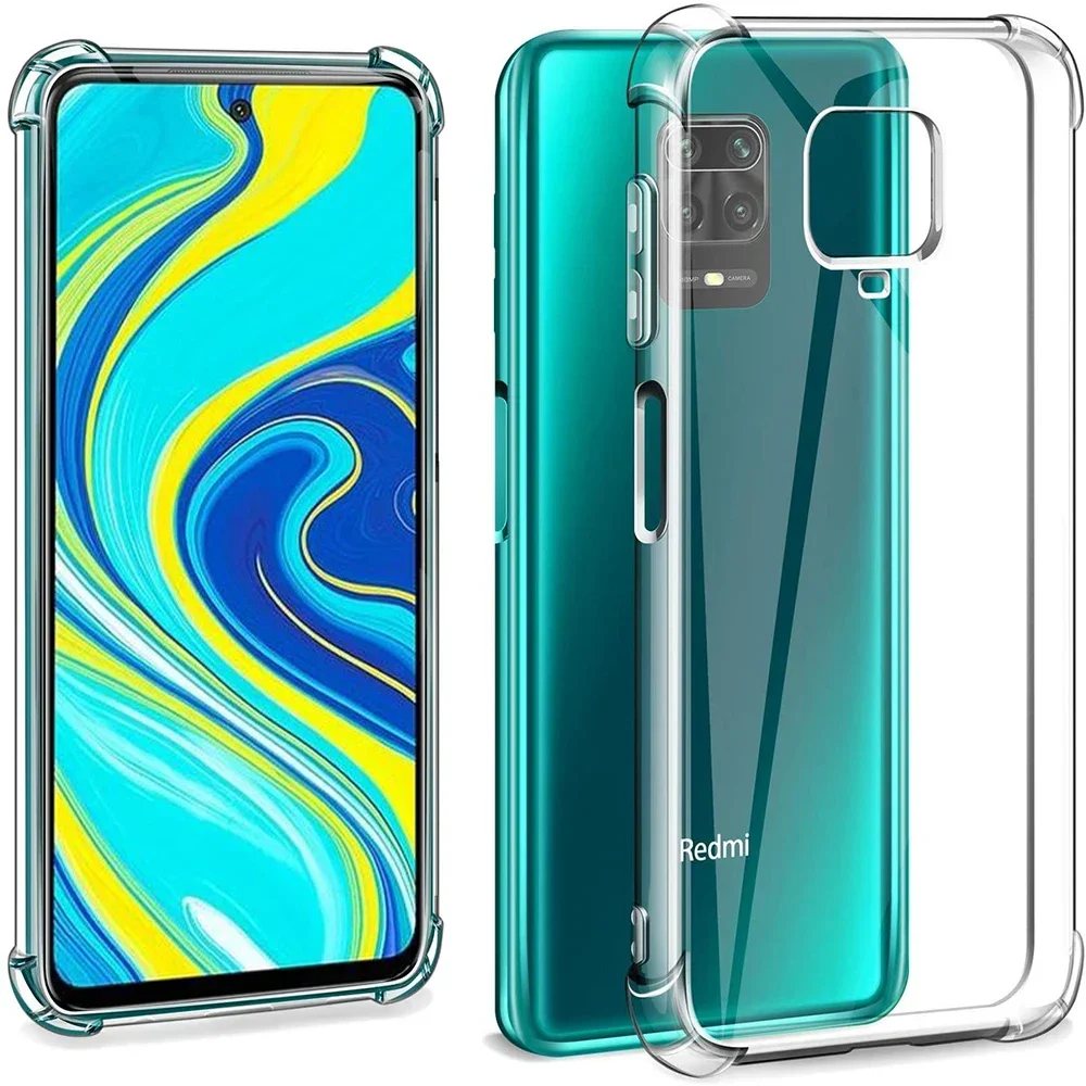 

Airbag Thick Shockproof TPU Clear Case For Xiaomi Redmi Note 9 9s Note9 Pro Silicone Transparent Soft Cover Cases