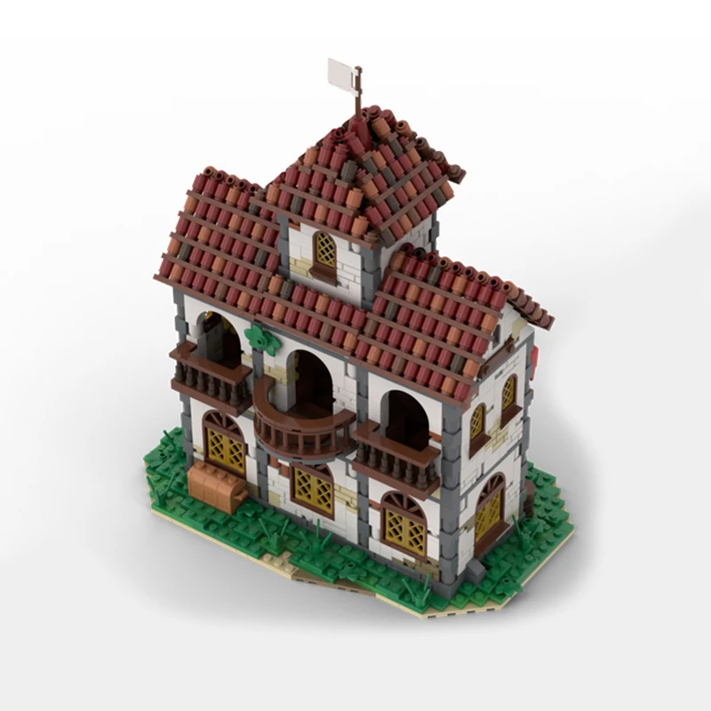 1977pcs Empire Townhall building blocks Model, Reproducing Pirate Series Architectural Style, Ideal for Town Theme Display