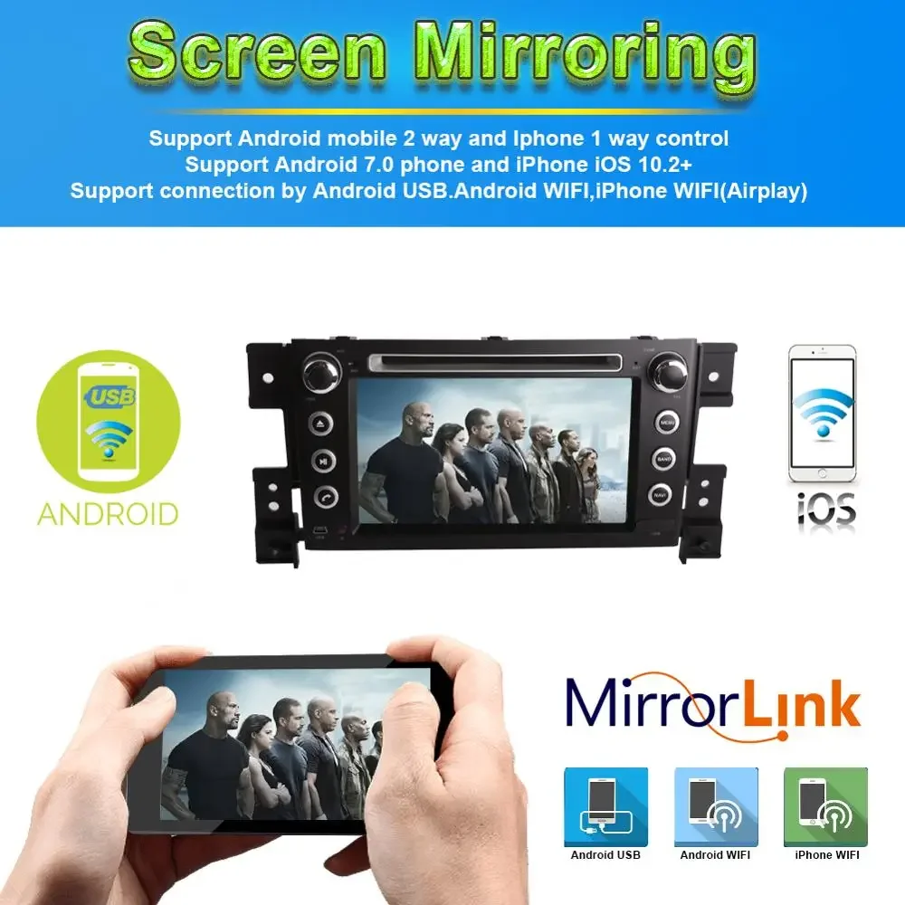 Android 12 Auto Radio Stereo For Suzuki Grand Vitara 2005-2015 Car GPS Navigation Multimedia DVD Player