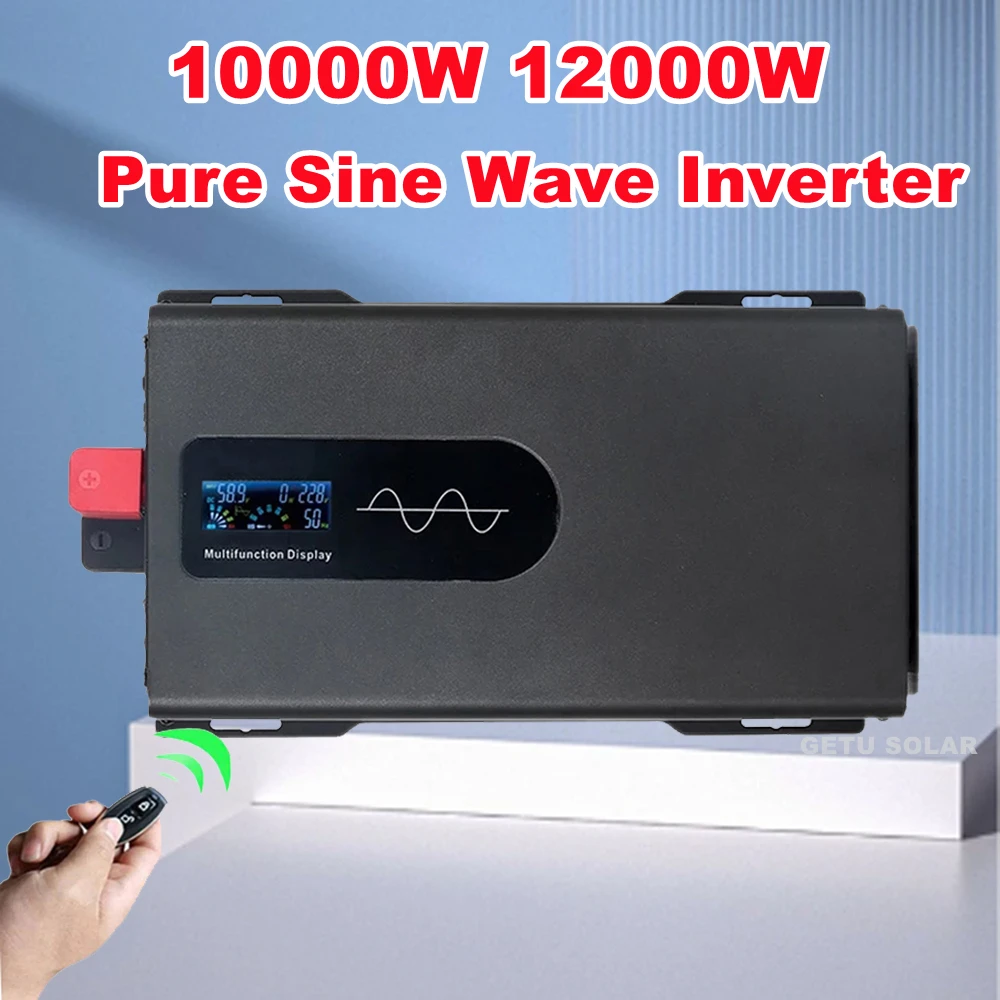 

Pure Sine Wave Inverter 10000W 12000W DC 12V 24V 48V to AC 220V 110V 50HZ 60HZ Power Converter Car Inverters Solar Transformer