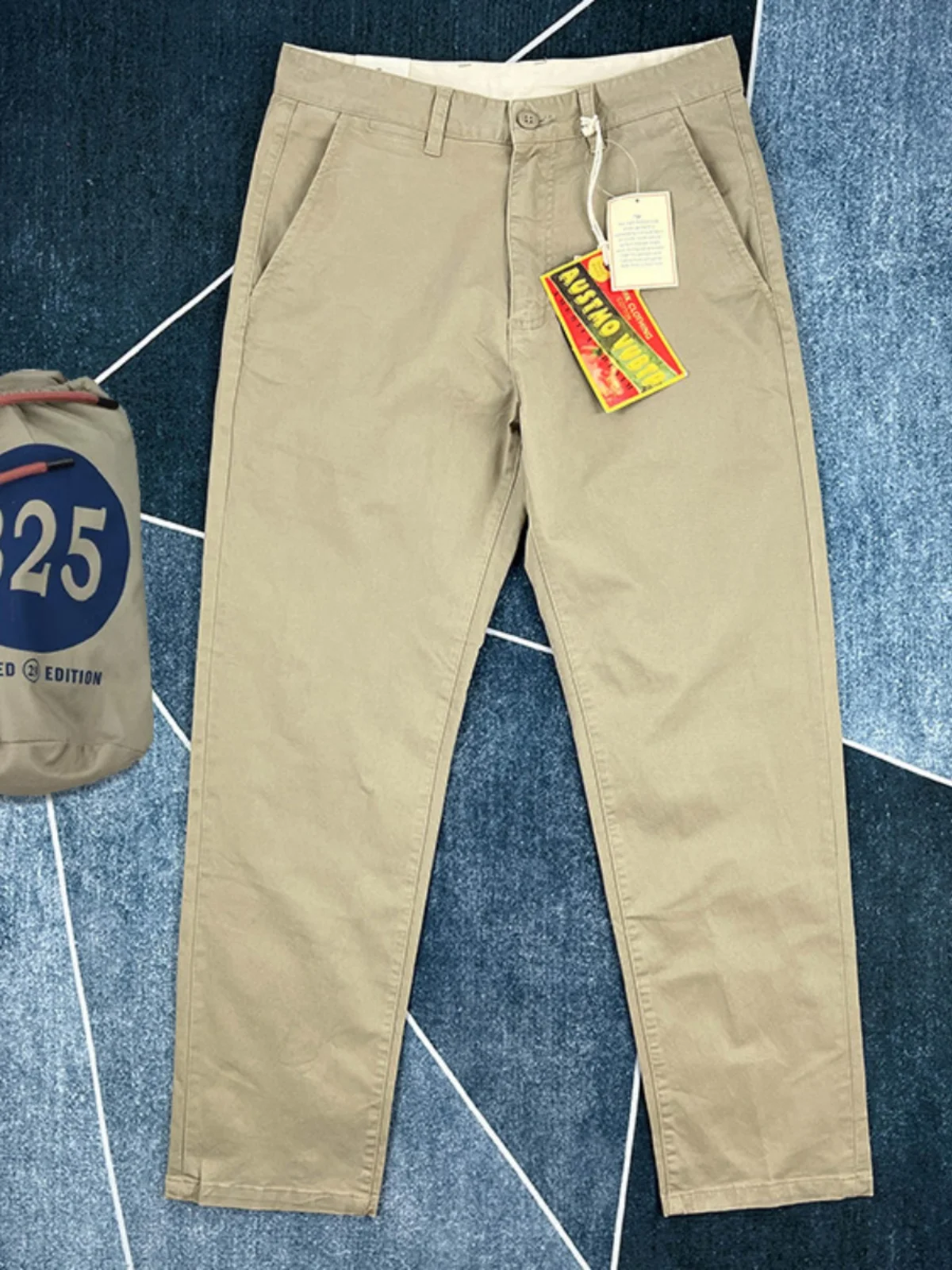 

Мужские повседневные брюки из чистого хлопка прямого кроя, весна-осень, в американском ретро-стиле, рабочая одежда, модные, в японском стиле, эластичные, прямые.