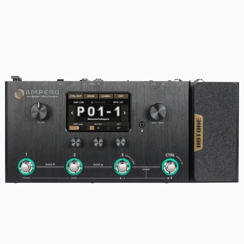 Hotone Ampero MP-Amp Modeler Effects Processor With A 4-Inch Hi-Color Screen Realistic Playing Experience