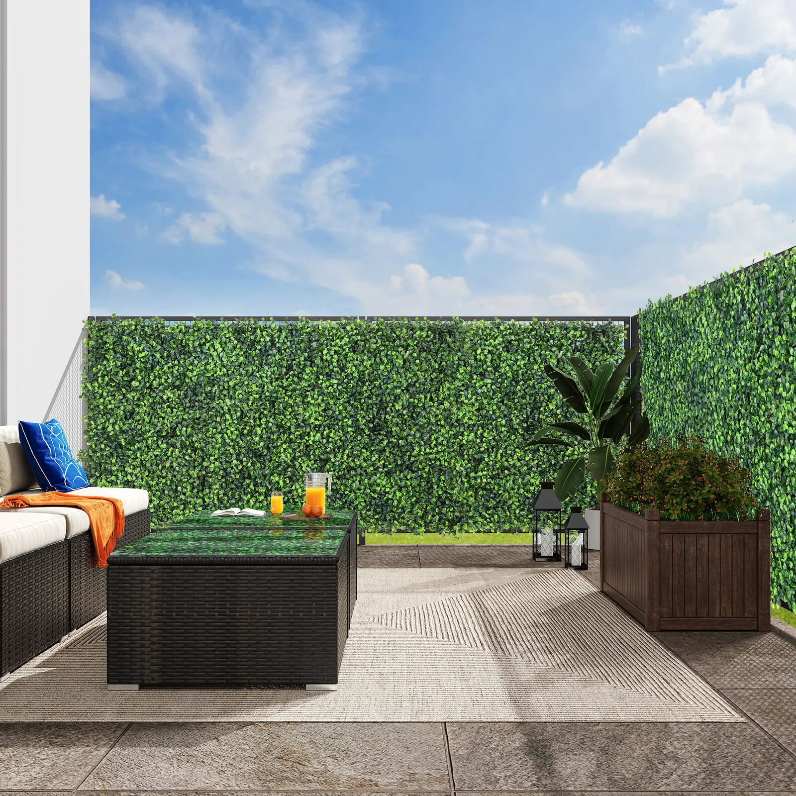 

Artificial Grass Wall, Boxwood Hedge Wall Panels Privacy Fence