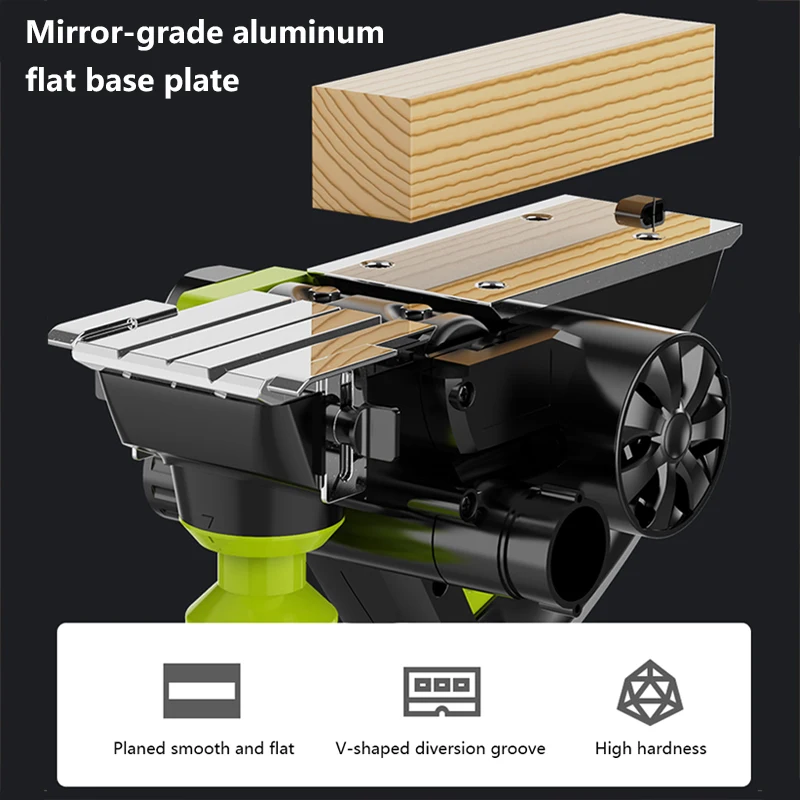 220V 1500W-2000W Pialla a mano elettrica 13000RPM Utensili elettrici per taglio del legno 0-2mm Profondità di taglio regolabile Pialla Kit pialla per la lavorazione del legno