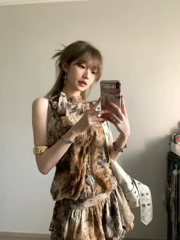 

Летнее платье Kawaii Lolita в японском стиле, женское винтажное милое кружевное платье с бантом и оборками, торт, Harajuku Y2k, тонкое бандажное платье